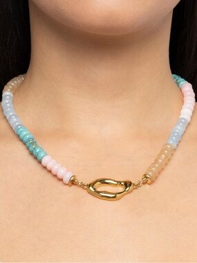 Turquoise, Opal, Aquamarine, and Agate stones dipped in radiant 24K Gold